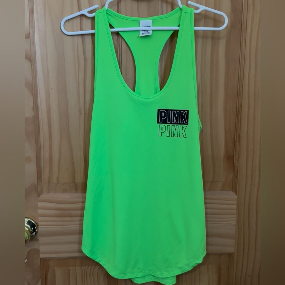 Victoria’s Secret PINK | Neon Green Athletic Racerback Tank